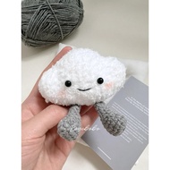 Wool Sun and Cloud Keychain