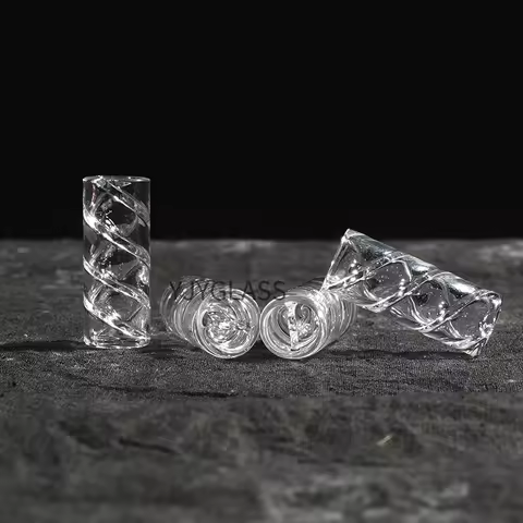 10Pcs D12mm H30mm Mini Glass Cigaret Pipe Filter Tip Round Mouthpiece For Dry Herb Tobacco Rolling D