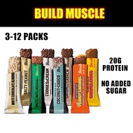 Barebells Protein Bar 3-12 Bars Healthy Meal Low carb High protein bar Build Muscle  (Select Option)