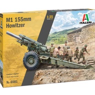 ITALERI 6581 1/35 M1 155mm Cannon with 6 Soldiers Model Kit