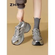 ZHR Small Guy Increased Height Daddy Shoes Women Thick-Soled 2025 Autumn Winter New Style Women's Sh
