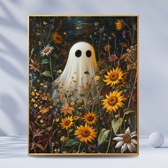 ACANDYL Paint By Numbers Kit, Halloween Ghost, 40x50cm, DIY Hand-painted Oil Painting, Spooky Hallow