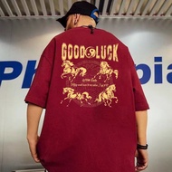 2026 Year of the Horse Festive Pattern Pure Cotton Short Sleeve T-Shirt Tops Loose T-shirt T-shirt M