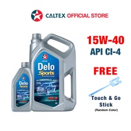 Caltex Delo Sports Synthetic Blend 15W-40 CI4 Diesel Engine Oil 7 liter Free TOUCH N GO STICK