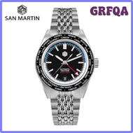 GRFQA San Martin Original Limited Edition 39.5mm NH34 Automatic World Timer Watches For Men GMT 10Ba