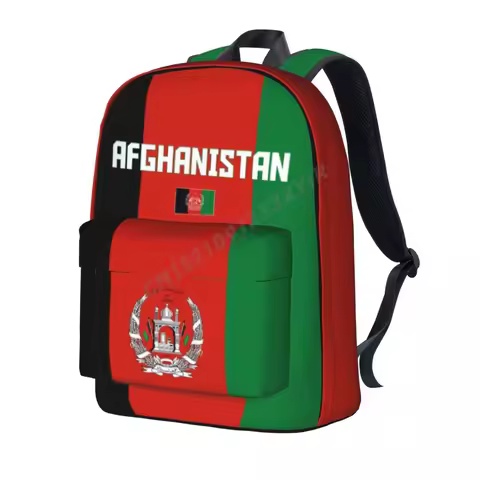 Unisex Backpack Afghanistan Flag Afghan Stitch Schoolbag Messenger Bag Case Laptop Travel Bag Mochil