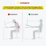 New,Terlaris✅ Starco 2 in 1 Foldable Laptop Stand Holder Hp Tablet