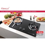 Firenzzi Glass Hob 10.0kW HIGH Fire flame Safety Device built In Hob Gas Cooker Gas Stove Dapur Gas Kaca Dapor