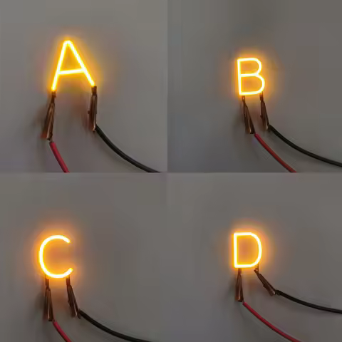 "English Alphabet COB LED Filament, DIY Party Accessories, DC3V Efficient Lighting"