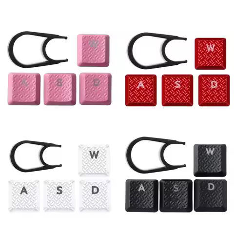 DIY Custom Keyboard WASD Key 4Pcs Backlit GL Tactile Switch Keycap w/ Texture Non-slip Cover for G91