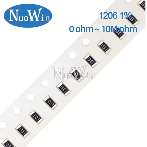 100pcs/Lot 1206 1% Resistor 0R-10M 1/4W 0 0.1 0.22 1 10 100 220 330 470 ohm 1K 2.2K 3.3K 4.7K 10K 22