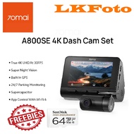 70mai Dash Cam 4K A800SE w/ HDR, Super Night Vision, Emergency Record, Supercapacitor & 24H Surveill
