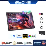 BYONE 17.3 inch Portable Monitor 1366*900P 60Hz HD Screen case USB C HDMI Laptop External Monitor fo