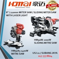 HOMAI 8"/210mm 1400W/2000W Miter Saw/Sliding Miter Saw with Laser Light HM9083/HM9086 - 6 Months Loc