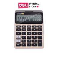 Deli 12-digit calculator - acrylic covered keys - solar battery - 1 pc - EM00951