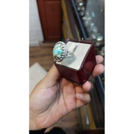 HOT ITEM CINCIN FIRUS NISYABUR IRAN SILVER RING TURQUOISE STONE ORIGINAL PERSIAN DESIGN