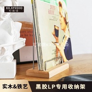Vinyl Record Holder LP Storage Storage Box Record Box LP Vinyl Cabinet Solid Wood Stainless Steel CD