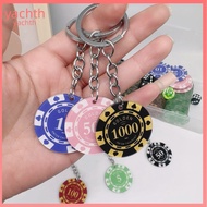 Poker Lover Accessory 6 Pcs Poker Keychain Bag Decoration Pendant Stylish Metal Acrylic Charm for Po