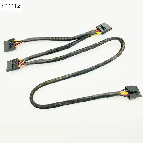 High Quality Black Sleeved 5Pin to 3*SATA Modular Power Supply Cables Adapter PSU SATA Power Cable f