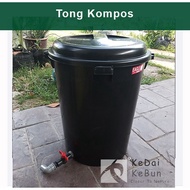 Bokashi compost bin (black dustbin)_Tong compost