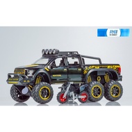 Off-Road Pickup Truck Model FORD 6 Wheels MINIAUTO 1:32 F-150 BEAST RAPTOR(22 cm.) 6x6 Offroad Motor