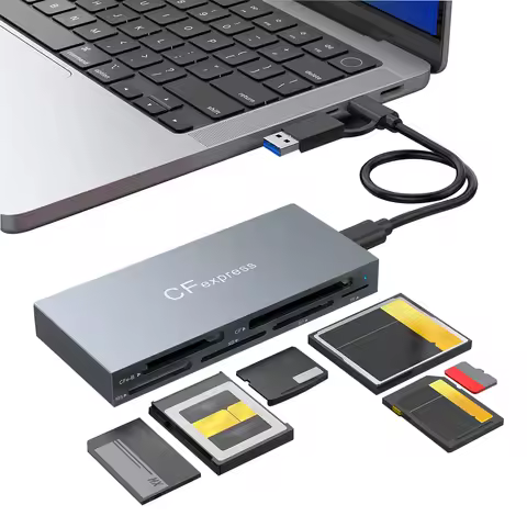 6 in 1 CFexpress Type B/CF/XD/MS/SD/TF CF Express B Card Reader 10Gbps Card Reader Adapter with Cabl