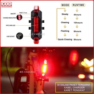 Lampu Sepeda Kelap Kelip Belakang LED Strobo Yang Di Cas Banyak Model Pilihan MSV