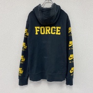 耐吉空軍一號（Nike Air Force 1）黑色連帽衛衣/運動衫，L碼，古著商品