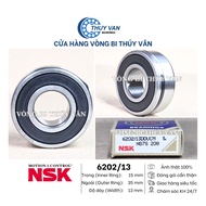 Small round ball bearing 6202 thickness 13, 6202/13 (15x35x13) DDU rubber cap (NS)
