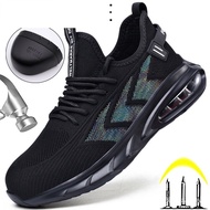 New -cushion safety shoes men's work shoes anti-drop anti-puncture steel-toed safety boots light sho