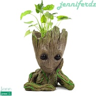 JENNIFERDZ Groot Flower Pot Home Decor Multifunctional Tree Man Pen Pot Garden Planter Groot Model Toys