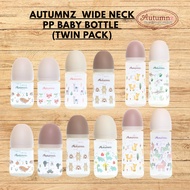 Autumnz PP Wide Neck Feeding Bottle TWIN 5oz 8oz 11oz Botol Susu