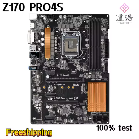 For Asrock Z170 PRO4S Motherboard 64GB HDMI PCI-E3.0 M.2 LGA 1151 DDR4 ATX Z170 Mainboard 100% Teste