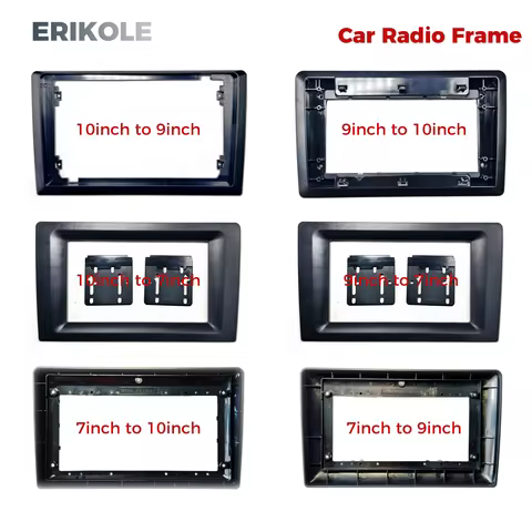 1Din 2Din Vehicle Radio Fascia 9 Inch to 10 Inch 9 Inch 10 Inch to 7 Inch Switch Frame Suitable for