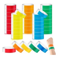 Colored for Events Wrist Bands Paper Bracelets Waterproof Arm Bands for Events Custom Adhesive for P