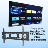 Led lcd tv bracket 98 95 90 86 85 75 70 65 58 inch plus premium wallmount installationJasa