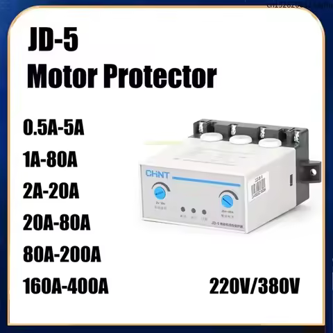 CHINT Motor Comprehensive Protector JD-5 Three 3 Phase 380v Motor 220v Overload Current Phase Loss S