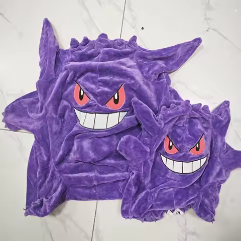 30/80cm Pokemon Gengar Anime Not Stuffed Plush Toys Big Pokémon Plushie Kawaii Semi-finished Leather