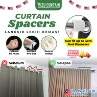 MIZU Curtain Spacer Ripple Fold Blackout Curtain Wave Fold Curtain Spacers Window Treatment