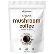 Micro Ingredients Organic Instant 10 in 1 Mushroom Coffee Powder, 28 Ounce (317 Servings) | Premium 