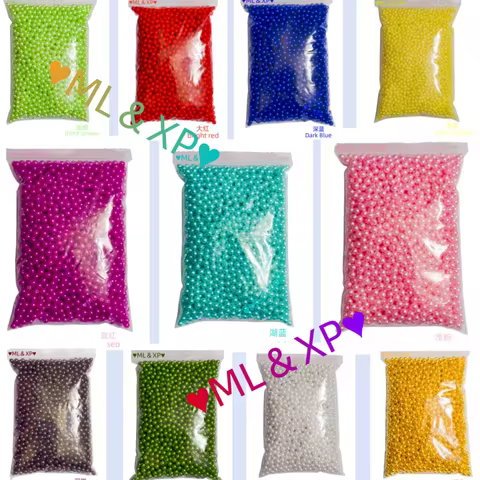 500 Gram 3mm-12mm Round Beads 2 Holes Imitation Pearl for Craft Decorations Women DIY Clothes Jewelr