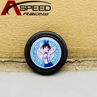Blue Bunny Two-dimensional Japanese animation modification JDM Horn Button Japanese style Horn Button Universal racing Car Steering Wheel for omp mugen ralliart momo Horn Button