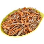 小鱼小虾混合装 250g Small fish and shrimp mixed pack Salt-free dried small fish Freshwater farmhouse small