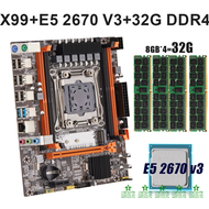 Kkde ชุดเครื่องมือ Xeon ชุด X99จุดระเบิดพบกับ Xeon E5 2670v3 Cpu Placa Mae X99 Ondersteuning Sata3.0 Usb 3.0 Nvme M.2