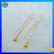 ☉subang telinga subang emas 916 Anting -anting Emas Pasir Vietnam Baru Perhiasan Gold, telinga telinga mutiara kecil, wanita, loket telinga fesyen fesyen, tidak lama lagi❧