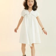 渡假無袖綁帶洋裝(白/4A-10A)