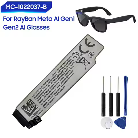 Battery MC-1022037-B For RayBan Meta AI Gen1 Gen2 Wayfarer Headliner Skyler Optics RW4001/2/3/6/13/1