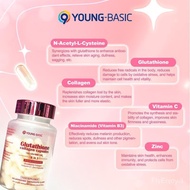 【combination】9YOUNG-BASIC FDA certified Glutathione collagen capsules +vitamin C and E chewable tabl