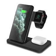 ECILY แท่นแท่นชาร์จไร้สายอย่างเร็ว15W สำหรับ I-Phone 15 14 13 12 11 XR 8 Apple 9 8 SE AirPods Pro 3 