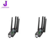 【Huang Li Electronics】2X AX900 WiFi6 USB Adapter 2.4G+5Ghz WiFi Bluetooth 5.4 WiFi Dongle 4 Antenna 